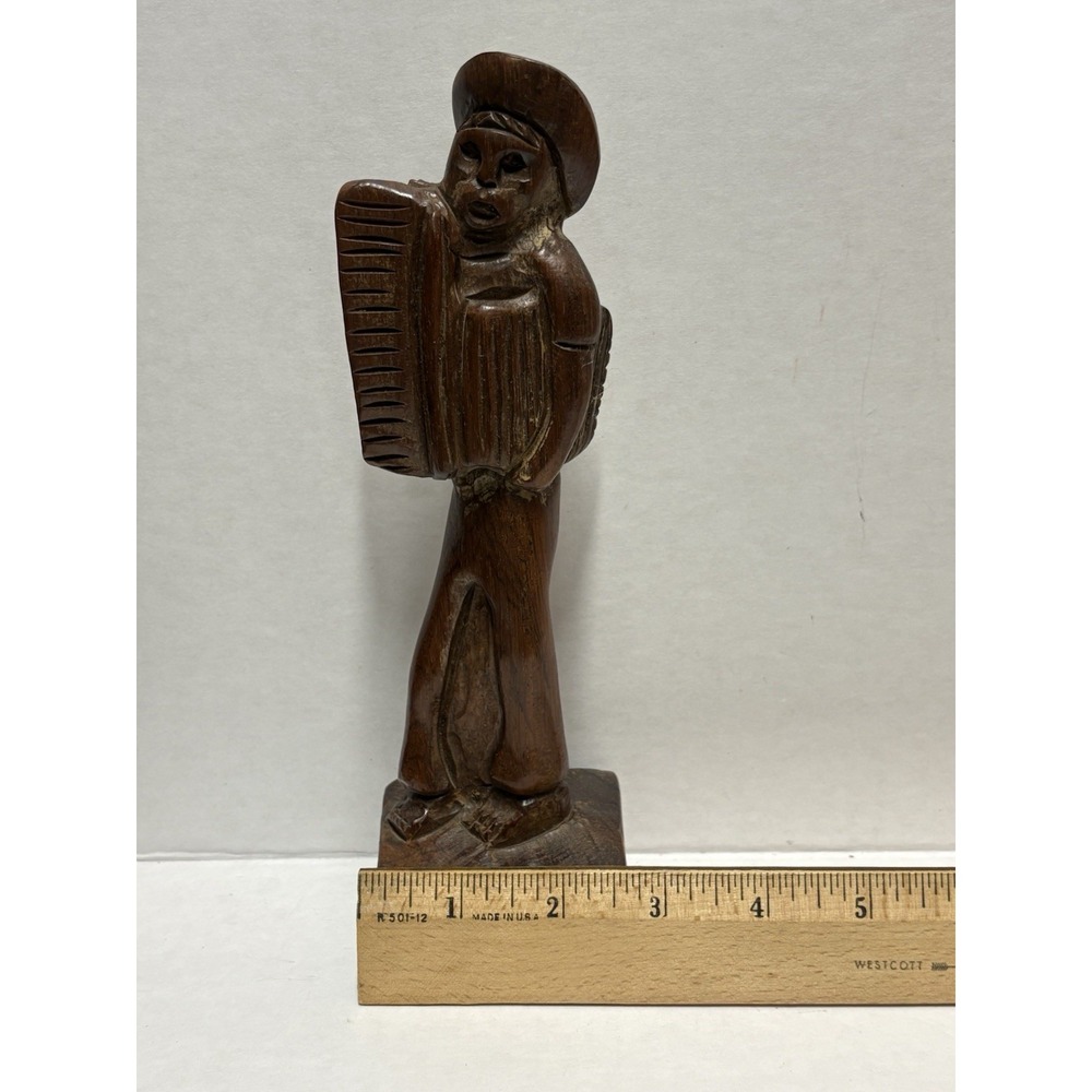 Figurine Sculpture Statue Old Traveling Man Brazil figurine 9 in Wood - Picture 10 of 12